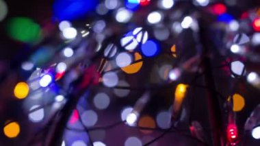 Noel çelengi ampulleri. Geçmişi. Bokeh