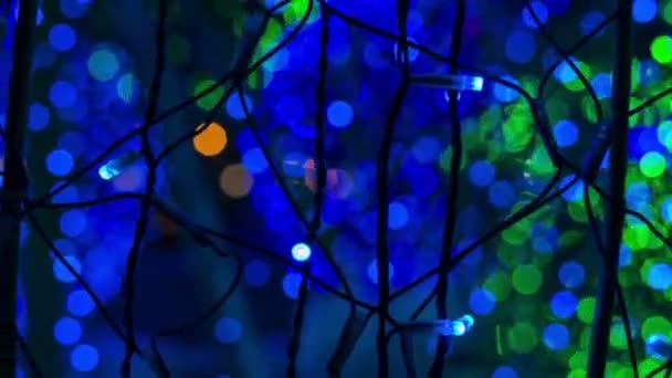 クリスマスのガーランド電球 ぼっけ — ストック動画