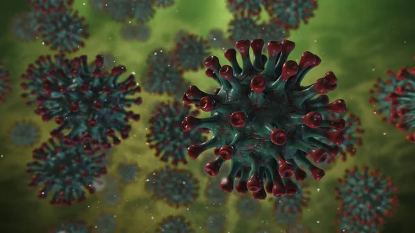 COVID-19 saldırıları (koronavirüs). Salgın. Gerçekçi 3B