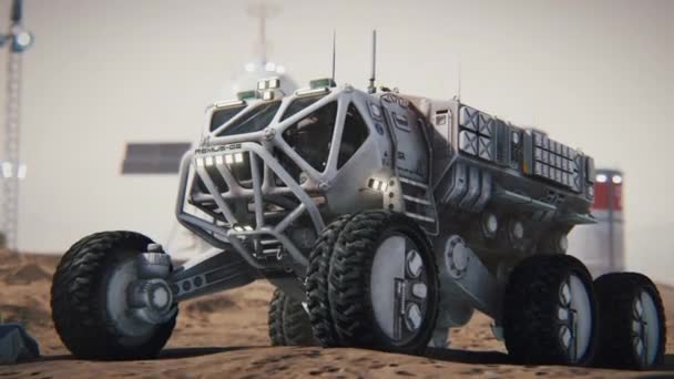 Colonie Mars Expédition Exploration Sur Planète Base Mars Animation — Video