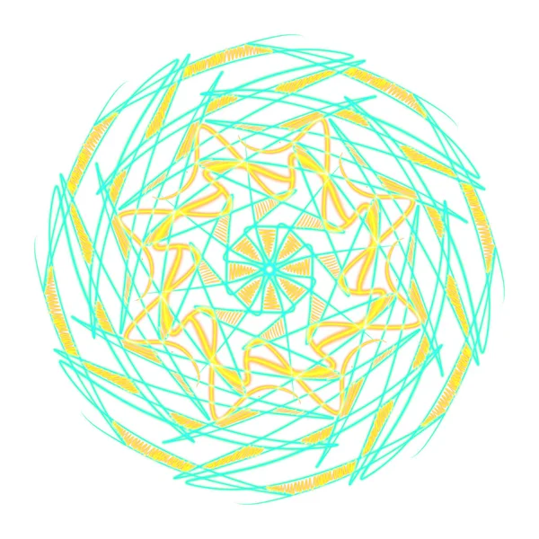 Цифровой Дизайн Mandala Восточный Синхронный Восточный Узор Изолированный Фон Арт — стоковое фото
