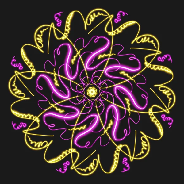Diseño Digital Mandala Oriental Patrón Aislado Arte Decoración Llama Nieve —  Fotos de Stock