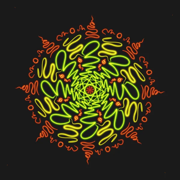 Diseño Digital Mandala Oriental Patrón Aislado Arte Decoración Llama Nieve Fotos de stock libres de derechos