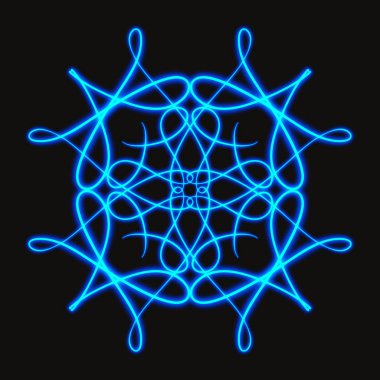 Mandala dijital olarak izole edilmiş 