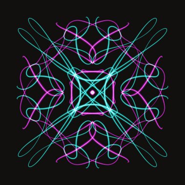 Oryantal geometrik şekil çizen mandala işareti 