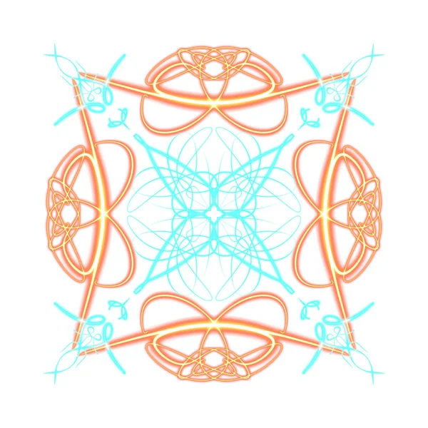 Int Van Mandala Tekening Oosterse Geometrische Vorm — Stockfoto