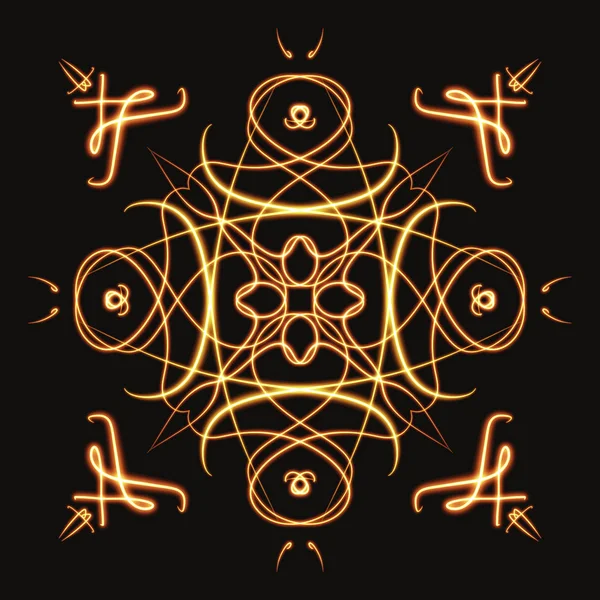 Int Van Mandala Tekening Oosterse Geometrische Vorm — Stockfoto