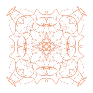 Mandala Yazdırma Süsleme Şeklinin Dijital Çizimi