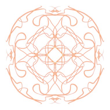 Mandala Yazdırma Süsleme Şeklinin Dijital Çizimi