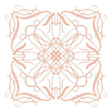 Mandala Yazdırma Süsleme Şeklinin Dijital Çizimi