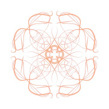 Mandala Yazdırma Süsleme Şeklinin Dijital Çizimi