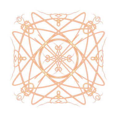 Mandala Yazdırma Süsleme Şeklinin Dijital Çizimi