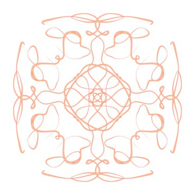 Mandala Yazdırma Süsleme Şeklinin Dijital Çizimi