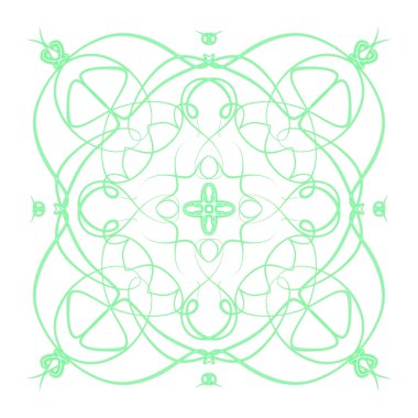 Mandala Yazdırma Süsleme Şeklinin Dijital Çizimi