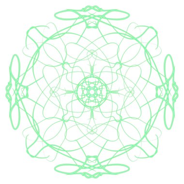 Mandala Yazdırma Süsleme Şeklinin Dijital Çizimi