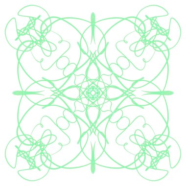 Mandala Yazdırma Süsleme Şeklinin Dijital Çizimi