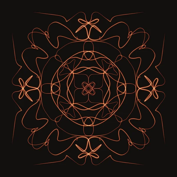 Digitale Afdruk Van Mandala Decoratie Vorm — Stockfoto