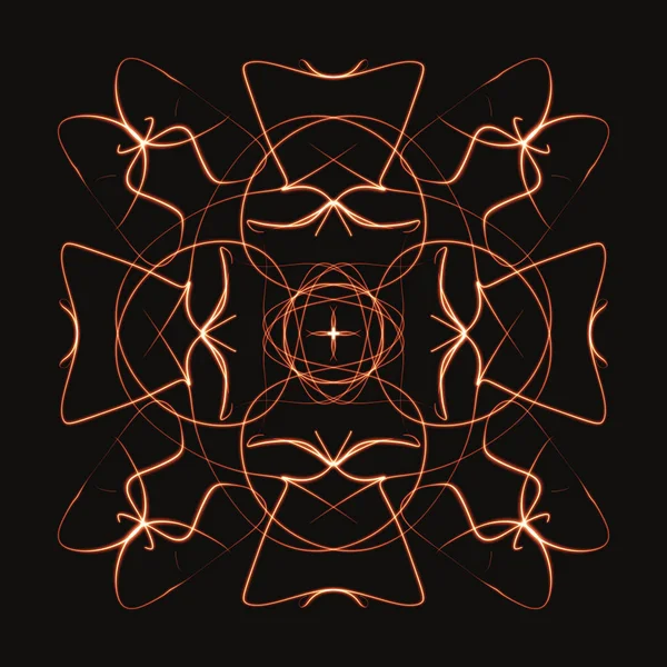 Digitaler Druck Von Mandala Ornamenten — Stockfoto