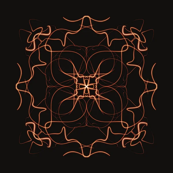 Digitaler Druck Von Mandala Ornamenten — Stockfoto