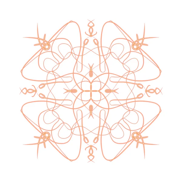 Digital Draw Mandala Print Ornament Shape — ストック写真