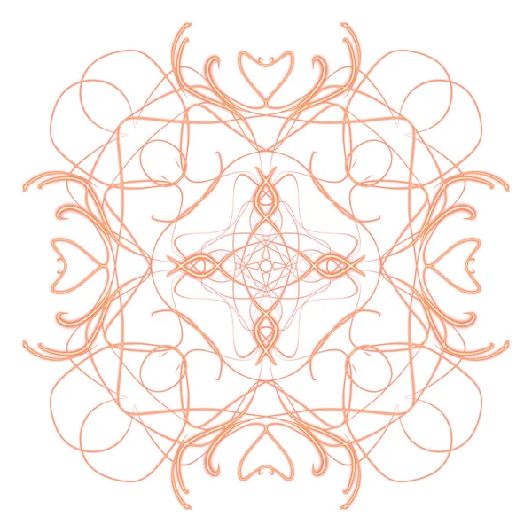Digital Mandala Print Ornament Shape — стоковое фото