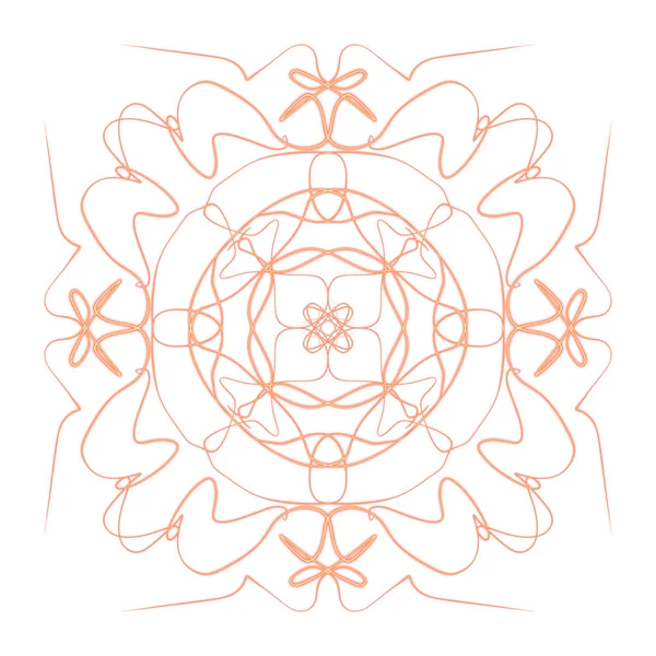 Digital Draw Mandala Print Ornament Shape — ストック写真