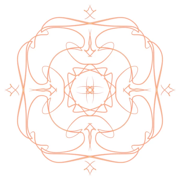 Digitale Zeichnung Von Mandala Print Ornament Form — Stockfoto