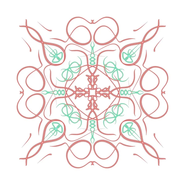 Digitale Zeichnung Von Mandala Print Ornament Form — Stockfoto