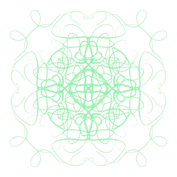 Digital Draw Mandala Print Ornament Shape — Stock Photo, Image