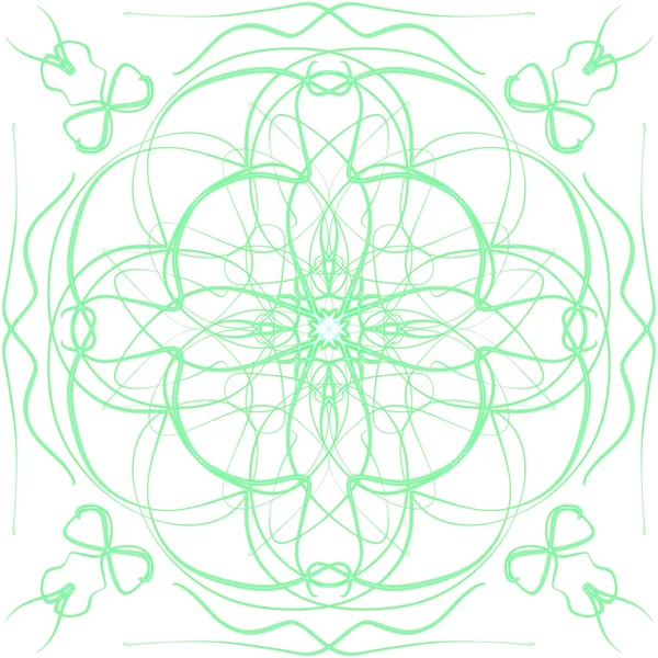 Cyfrowy Rysunek Mandala Drukuj Kształt Ozdoby — Zdjęcie stockowe