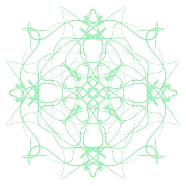 Cyfrowy Rysunek Mandala Drukuj Kształt Ozdoby — Zdjęcie stockowe