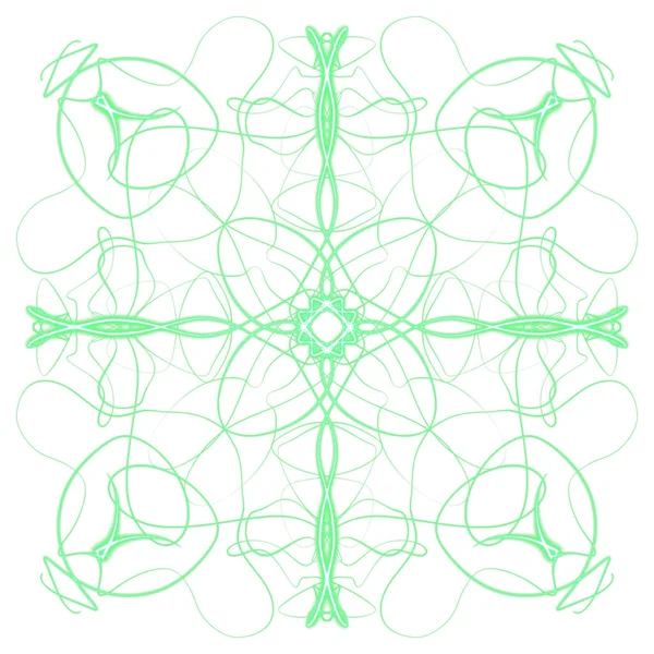 Digital Draw Mandala Print Ornament Shape — Stock Photo, Image