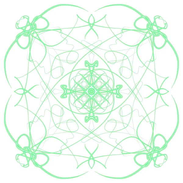 Digital Draw Mandala Print Ornament Shape — Stock Photo, Image