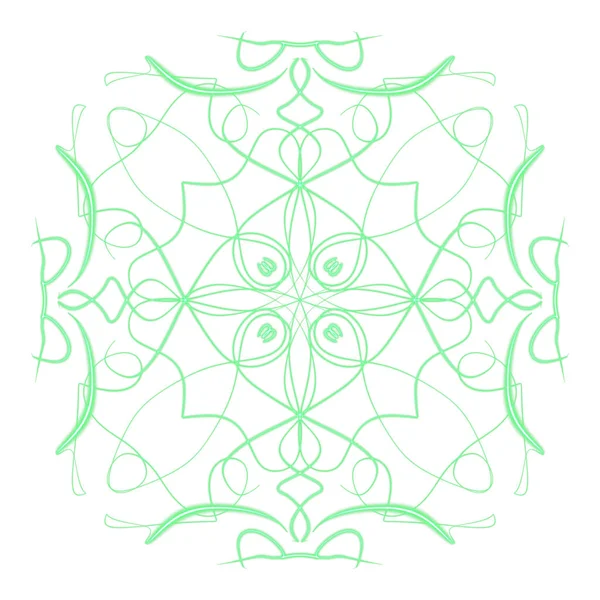 Digital Draw Mandala Print Ornament Shape — Stock Photo, Image