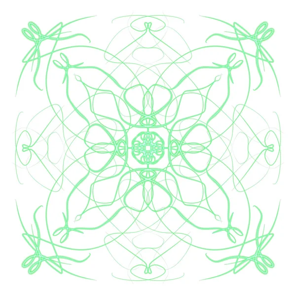 Digital Draw Mandala Print Ornament Shape — Stock Photo, Image