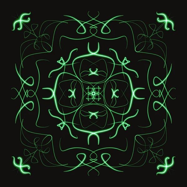 Digital Mandala Print Ornament Shape — стоковое фото