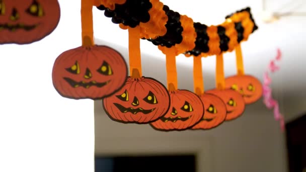 Pumpa dekoration för Halloween — Stockvideo