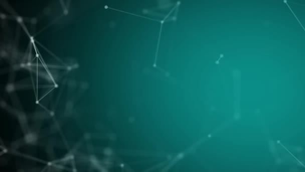 Plexus fantasy technologie abstraite. Fond géométrique abstrait avec lignes mobiles, points et triangles. La science. Médecine et technologie. Animations en boucle  