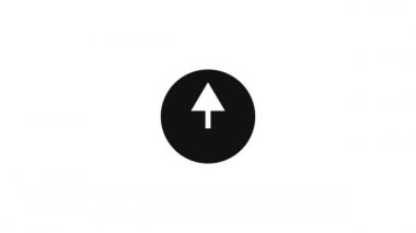 Beyaz ya da siyah arkaplanda ok animasyonu. Animasyonu kaldır. Hareket grafik tasarımı.