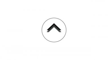 Canlandırılmış oklar, yukarı doğru beyaz arkaplanlı canlandırma.