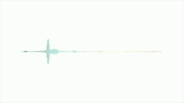 Animación bucle monitor de frecuencia de audio onda de sonido. — Vídeo de stock