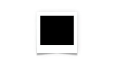 Fotoğraf çerçevesi tasarımı. Şeffaf bir arkaplanda beyaz kenarlık