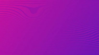 Sıraların 2d animasyonu ve rengarenk mor ve pembe şeritlerin dalgalanması. Renkli dalga gradyan animasyonu. Gelecekteki geometrik desenler hareket arkaplanı.