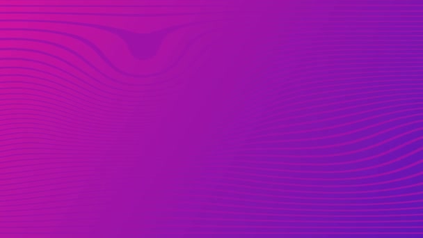 Animazione 2d di righe e file di strisce colorate viola e rosa increspature. Animazione variopinta del gradiente d'onda. Futuri modelli geometrici movimento sfondo. — Video Stock