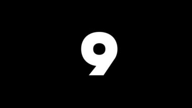 Numara. Sayı 10 'dan 1' e düşüyor. 10 'dan 0' a kadar. Simge. 10 'dan 0' a geri sayım sayısı.