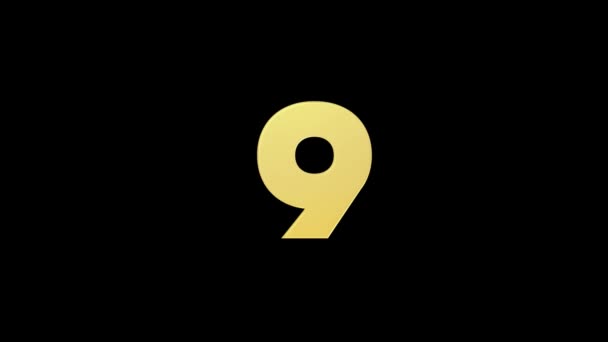 Top 10 countdown 4k goud kleur — Stockvideo