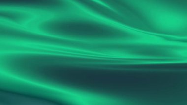 Soyut sıvı alaşımlı metalik sıvı su dalgalı yüzeyinin kusursuz döngüsü. Modern retro renk, yansımalı yeşil tonlama. Dalgalı gümüş krom cıva parlak plastik görünüş