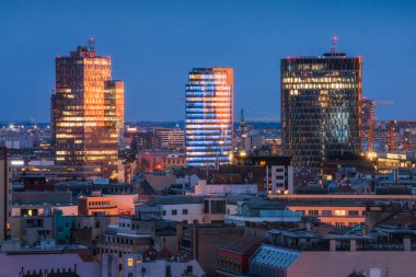 Bratislava Cityscape at Twilight clipart