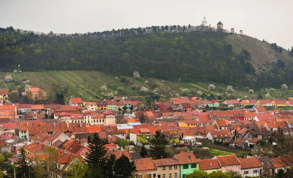 Town of Mikulov and Holly Hill — Stock Photo, Image