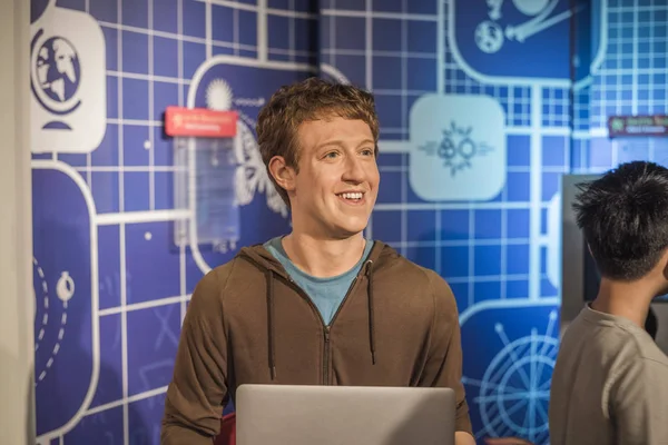 Mark Zuckerberg Wax Figure at Madame Tussauds Bangkok — Stock Photo, Image